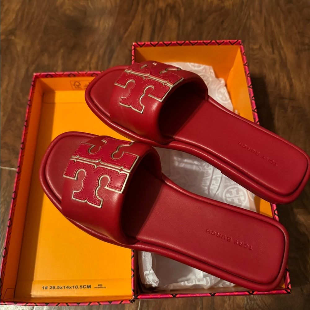 Tory Burch Double T Slides